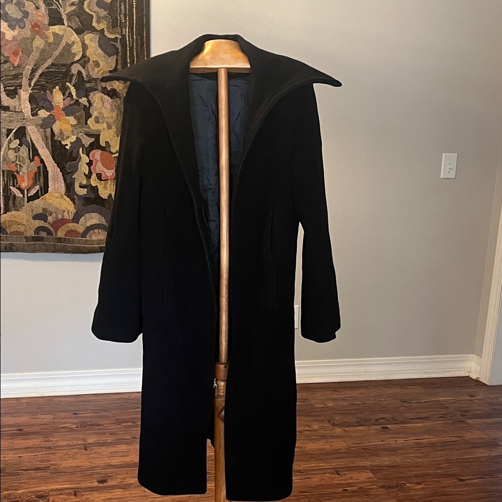 Kenneth Cole Black Wool Coat